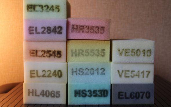 أنواع المطاط الرغوي