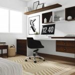 مجموعة أثاث متناقضة - رف ومكتب