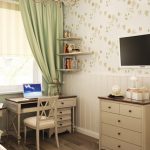 أرفف في الزاوية للديكور فوق المكتب