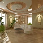 مرآة سقف مع تجعيد الشعر