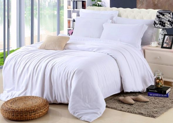مجموعة من الثلج الأبيض percale