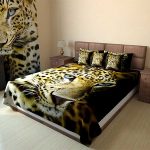 غطاء الزخرفية مع النمر