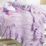 الأطفال منقوشة المفرش ليلك الحياكة