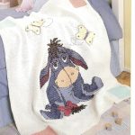محبوك الأطفال منقوشة مع حمار Eeyore