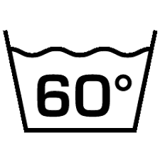 يغسل عند درجة حرارة لا تتجاوز 60 درجة