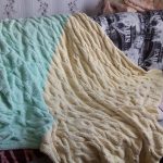 النعناع حليبي لينة محبوك منقوشة