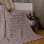 حساسة منقوشة لون القهوة الحياكة