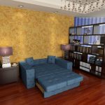 طي أريكة زرقاء من الإنتاج الخاص