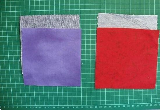 نحن أضعاف مربع الدنيم مع بطانة