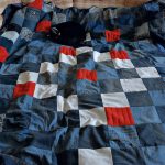 غطاء الجينز كبير على أريكة الزاوية تفعل ذلك بنفسك