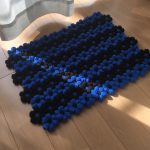 الكروشيه لونين البساط مع الزهور