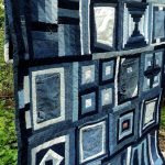 الدنيم خليط المفرش مع شظايا مختلفة