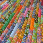 بطانية شريطية مخططة لسرير كبير