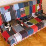 غطاء بطانية من جينز بألوان مختلفة