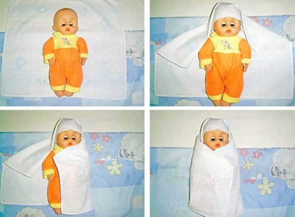 التقميط مع الرأس