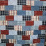 مستطيلات متعددة الألوان من الجينز والسراويل - الأساس لفراش غير عادي