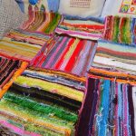 محبوك منقوشة لإعطاء من مخلفات الغزل