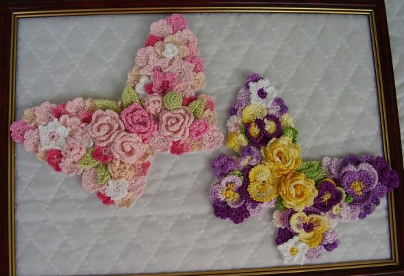 محبوك نمط الفراشة