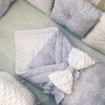 منقوشة وحماية سرير مع استخدام القطيفة مينكي