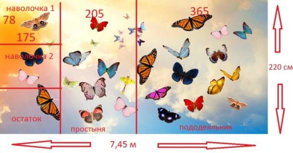 مثال على قطع بياضات السرير