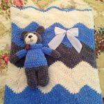 متعدد الألوان أفخم منقوشة Zigzags