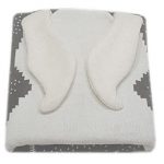 محبوك منقوشة مع التطبيق في شكل الأرنب مع الأذنين والذيل