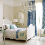 ستائر زهرية بألوان زرقاء