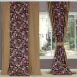 تصميم بلونين للستائر أقمشة أحادية اللون اختيارية