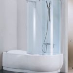 حوض الاستحمام الاكريليك مع الستار البلاستيك