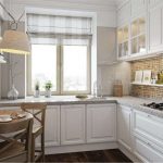 طاولة المطبخ الصغيرة في مطبخ صغير