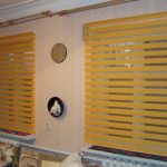 الستائر الصفراء حمار وحشي في الداخل من القاعة