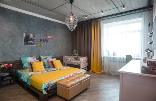 الستائر المتناقضة لغرفة النوم