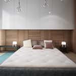 فراش المنصة في غرفة النوم الحديثة