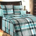 السرير مع نمط مجردة