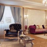 أفاريز السقف في غرفة المعيشة تبدو جميلة