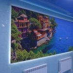 ستائر قماشية واسعة مع طباعة الصور