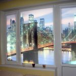 نافذة من البلاستيك مع الستائر الدوارة مع طباعة الصور