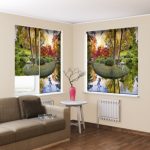 تصميم غرفة المعيشة الزاوية مع اثنين من النوافذ