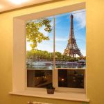 الزخارف باريس على الستائر قماش