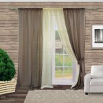 ستائر بسيطة بلونين