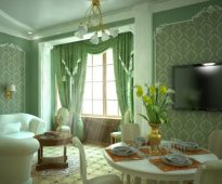 الديكور الفاخر للقاعة الكبيرة