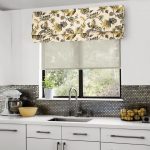 تصميم نافذة المطبخ ستائر مزدوجة