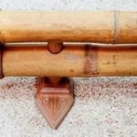 الكورنيش صف مزدوج محلية الصنع مصنوعة من الخيزران