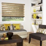 الستائر حمار وحشي مع خطوط البني