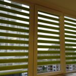 أغلقت الستائر حمار وحشي على نوافذ لوجيا