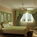 ستائر لغرفة النوم مع لامبريكين غير متماثل