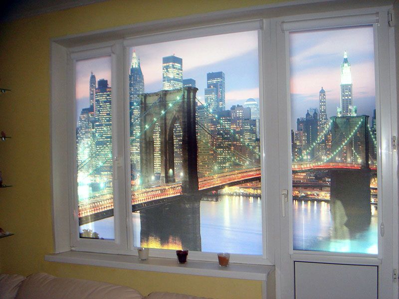 الستائر الدوارة مع طباعة الصور على كتلة الشرفة