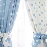 ستائر كبيرة من البازلاء - تركيبة بيضاء وزرقاء