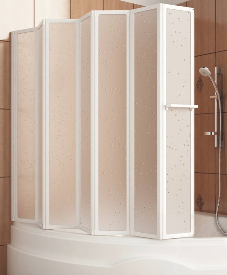 ستائر بلاستيكية قابلة للطي نوع في الحمام