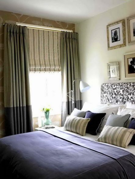 ستائر بلون واحد